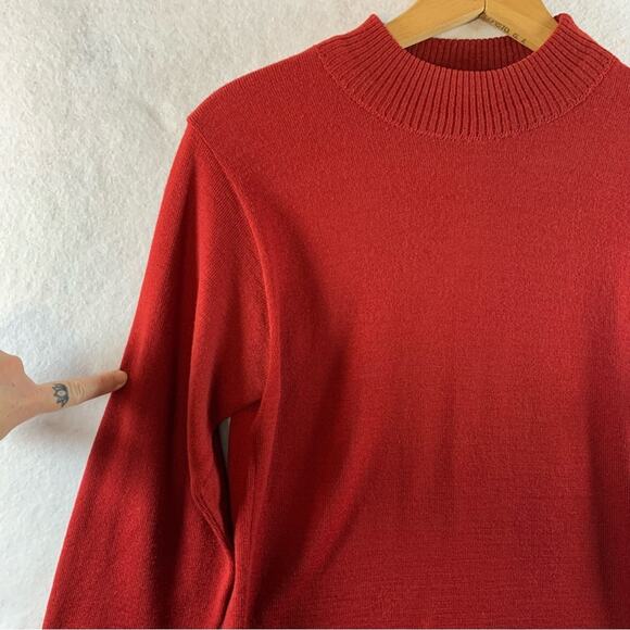 VTG‎ Pendleton Womens 100% Wool Sweater Sz SP Red Old Money Preppy Academia - Picture 6 of 10